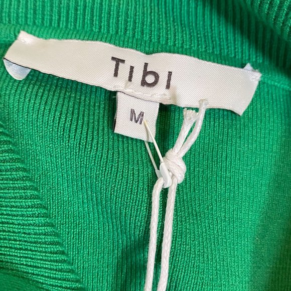 TIBI Kelly Green Collared Sweater NWT Frankie Knit - Picture 6 of 7